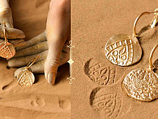 Ottone ✡ Earring ✡ Fossil Hoops - 3 ✡ 16