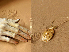 Ottone ✡ Necklace ✡ Fossil Pendent S - 1 ✡ 30