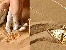 Ottone ✡ Necklace ✡ Fossil Pendent S - 3 ✡ 32