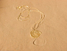 Ottone ✡ Necklace ✡ Fossil  Pendent  M - 2 ✡ 38