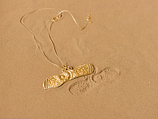 Ottone ✡ Necklace ✡ Fossil Pendent S - 4 ✡ 33