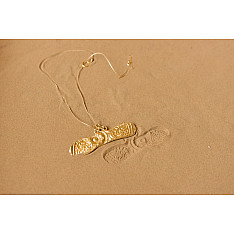 Ottone ✡ Necklace ✡ Fossil Pendent S - 4 ✡ 33