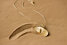Ottone ✡ Necklace ✡ Fossil Pendent S - 3 ✡ 32