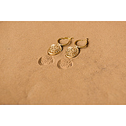 Ottone ✡ Earring ✡ Fossil Hoops - 3 ✡ 16