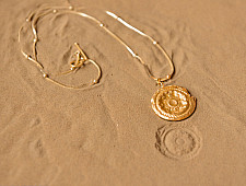 Ottone ✡ Necklace ✡ Fossil Pendent L - 1 ✡ 41