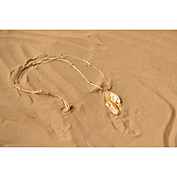 Ottone ✡ Necklace ✡ Fossil  Pendent  M - 4 ✡ 40