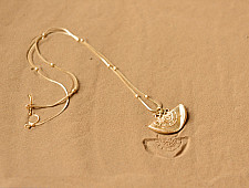 Ottone ✡ Necklace ✡ Fossil  Pendent  M - 3 ✡ 39