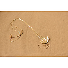 Ottone ✡ Necklace ✡ Fossil  Pendent  M - 3 ✡ 39