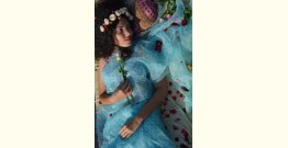 Shaahi ❂ Organza Hand Embroidered Rose Saree ❂ 19