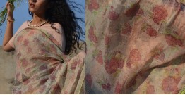 Shaahi ❂ Tissue Silk Block Printed Gulaab Saree ❂ 15
