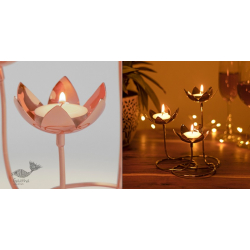 Designer Crafts Products ✫ Lotus Cluster (Two Options - Copper / Brass)