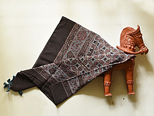Neelanjana . नीलांजना ~ Square Ajrakh Cotton Scarf - B