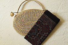 Amoha . अमोहा | Ajrakh Block Printed - Cotton Stole - B