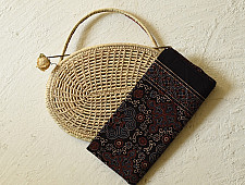 Amoha . अमोहा | Ajrakh Block Printed - Cotton Stole - B