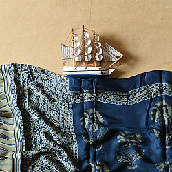 Anagi | Natural Dyed Ajrakh - Modal Silk Stole - Blue