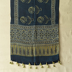 Anagi | Natural Dyed Ajrakh - Modal Silk Stole - Blue