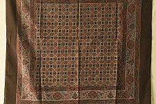 Neelanjana . नीलांजना ~ Square Ajrakh Cotton Scarf - B