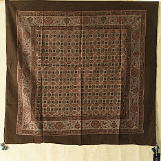 Neelanjana . नीलांजना ~ Square Ajrakh Cotton Scarf - B
