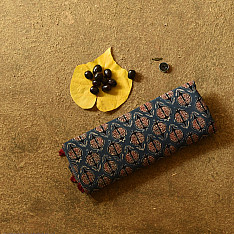 Charu . चारु | Ajrakh Block Print - Mulmul Cotton Indigo Saree
