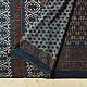 Online  Ajrakh Block Print - Mulmul Cotton Saree