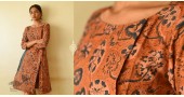 shop Ajrakh hand Block Printed Cotton brown Dress