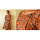 shop Ajrakh hand Block Printed Cotton brown Dress