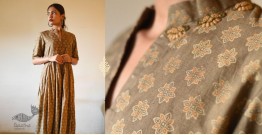 Flower in the Pond ~ Ajrakh Embroidered Cotton Dress