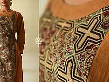 Flower in the Pond ~ Ajrakh Hand Block Print Cotton Dress