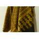 shop Silk Woolen Shawl - Mustard Yellow & Dark Brown