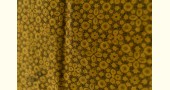 Ajrakh Print in Natural Color | Silk Woolen Shawl - Mustard Yellow & Dark Brown