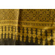 shop Silk Woolen Shawl - Mustard Yellow & Dark Brown