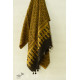 shop Silk Woolen Shawl - Mustard Yellow & Dark Brown