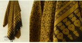 shop Silk Woolen Shawl - Mustard Yellow & Dark Brown