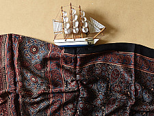 Anagi | Ajrakh Modal Silk Stole With Natural Dyed