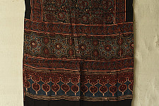 Anagi | Ajrakh Modal Silk Stole With Natural Dyed