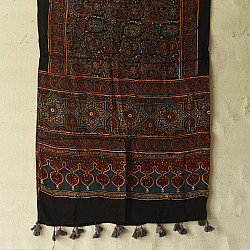 Anagi | Ajrakh Modal Silk Stole With Natural Dyed
