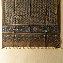 Sakhi . सखी ⁂ Ajrakh Block Printed Pure Cotton Dupatta - 04