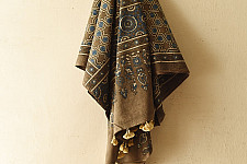 Sakhi . सखी ⁂ Ajrakh Block Printed Pure Cotton Dupatta  (04)