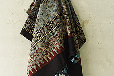 Sakhi . सखी ⁂ Ajrakh Block Printed Pure Cotton Dupatta - 02