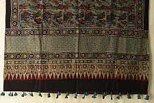Sakhi . सखी ⁂ Ajrakh Block Printed Pure Cotton Dupatta - 02