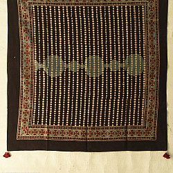 Neelanjana . नीलांजना ~ Square Ajrakh Cotton Black Scarf