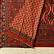 Online  Ajrakh Block Print - Mul Cotton Saree