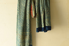 Ajrakh Mulberry Silk Dupatta | Natural dyed - B