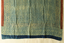 Ajrakh Mulberry Silk Dupatta | Natural dyed - B