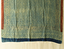 Ajrakh Mulberry Silk Dupatta | Natural dyed - B