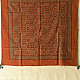 shop Hand Block Printed - Square Ajrakh Cotton Brown Scarf