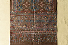 Amoha . अमोहा | Hand Block Printed - Ajrakh Cotton Brown Stole