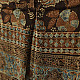 Natural Dyed Ajrakh - Modal Silk Black Stole With Flower Motif
