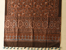 Sakhi . सखी ⁂ Ajrakh Block Printed Pure Cotton Dupatta - 06