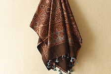 Sakhi . सखी ⁂ Ajrakh Block Printed Pure Cotton Dupatta - 06